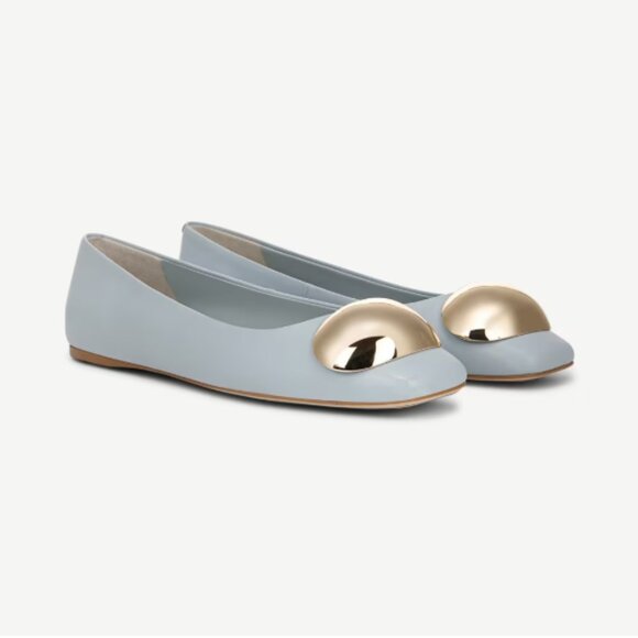 NEW FRANCO SARTO Leather Amaya Flats in blue for women 1225 3m7 - Picture 2 of 11